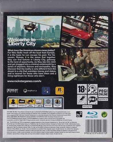 Grand Theft Auto IV - PS3 (B Grade) (Genbrug)